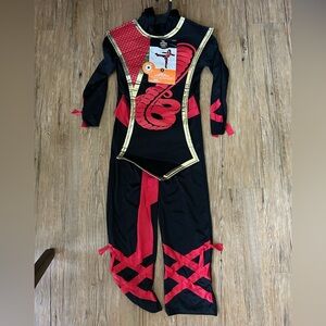 Black and Red Ninja Kids Costume